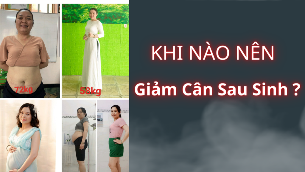 giảm cân sau sinh mẹ bỉm